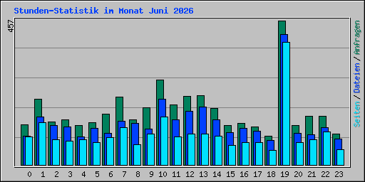 Stunden-Statistik im Monat Juni 2026